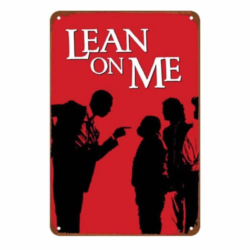 Lean On Me Song Lyric tin sign Vintage Music Metal Sign print Aesthetic Room Decoration for Home Bedroom Dorm Bathroom Wall Decor 8X12 inch