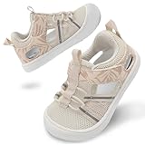 BARERUN Baby Boys Girls Water Sport Shoes Quick Dry Breathable First Walker Sandals Lightweight Non-Slip Baby Water Sandals Aqua Socks Sneakers for Beach Swim Pool Play Beige 12-18 Months