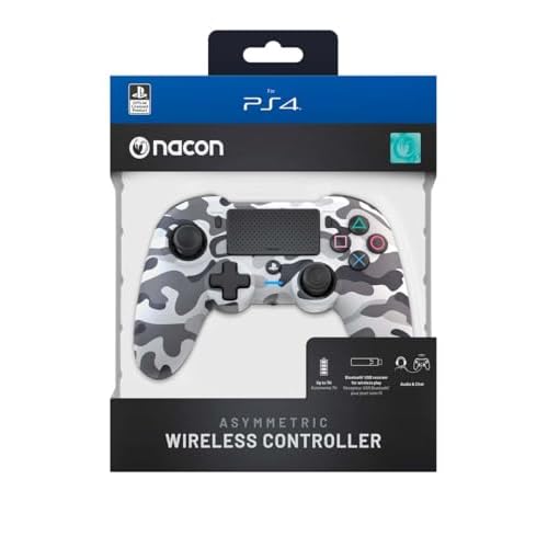 NACON Asymmetric Wireless Controller für die Playstation 4 [Offiziell lizenziert/Camouflage grey]