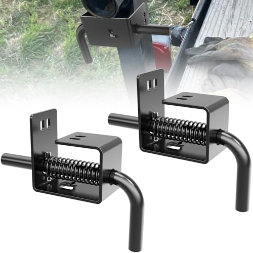 FOROIRON 2 Pack Heavy Duty Trailer Gate Spring Latch Complete Kit 847 Replacement for Carry-On Trailer Ramp Gate Latch