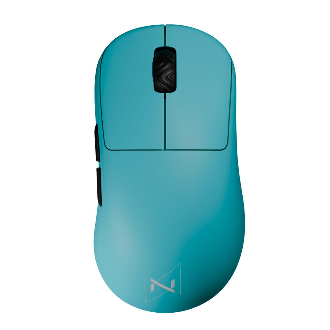Nyfter - Premium Gaming Maus ELT Ergolight 4K Kabellos 52g Superlight Pixart PAW 3995 bis zu 26000 DPI für Ultra fastes Gameplay (Mint)