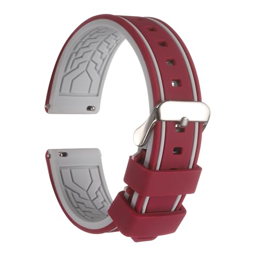 Correas de reloj de silicona impermeables con pasadores rápidos para hombre y mujer