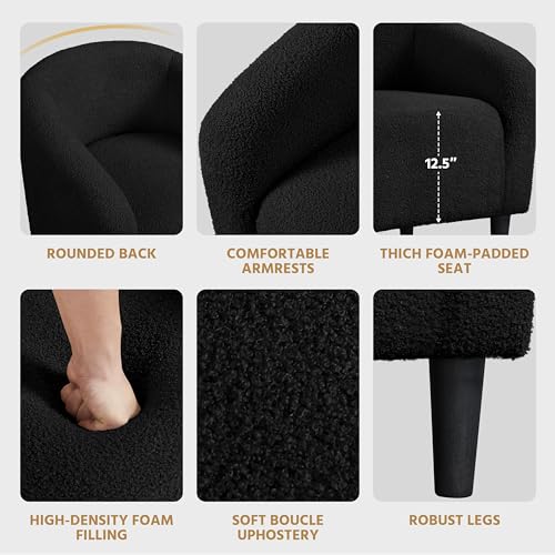 Sillón Plegable Soft Boucle Negro miniatura 5