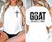 Cynvor Goat God Over All Things Shirt V Neck Goat God Over All Things T-Shirt Christian Faith Jesus T-Shirt