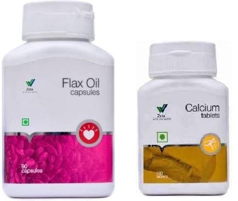 VES-TIGE FLAX OIL OMEGA CAPSULE(1) WITH CALSIUM CAPSULE (1) COMBO (1+1) (B0DFLZM6BR) Amazon Price History, Amazon Price Tracker