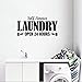Adhesivo De Vinilo De Pared Señal De Lavandería Calcomanía De Pared Autoservicio Abierto 24 Horas Texto Mural De Pared Lavadora Decoración De La Sala De Lavandería 117 * 57 Cm