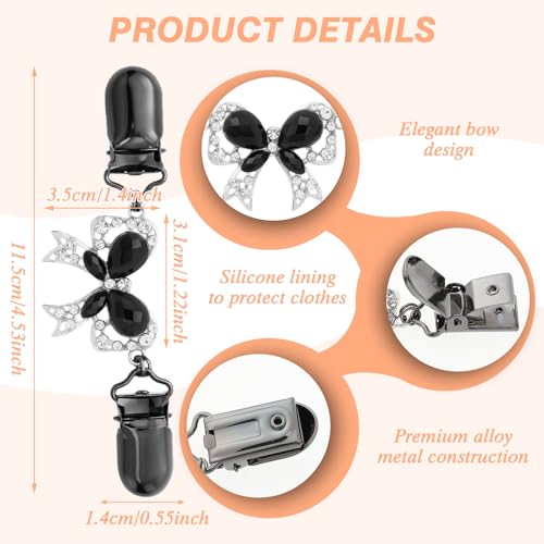 Image of 4Pcs Cinch Clip, Metal Dress Clips Back Cinch, Cinchs Clip for Women Clothing, Elegant Butterfly Cat Eye Scarf Clips(Multicolor, 4.53 x 0.55 Inch)