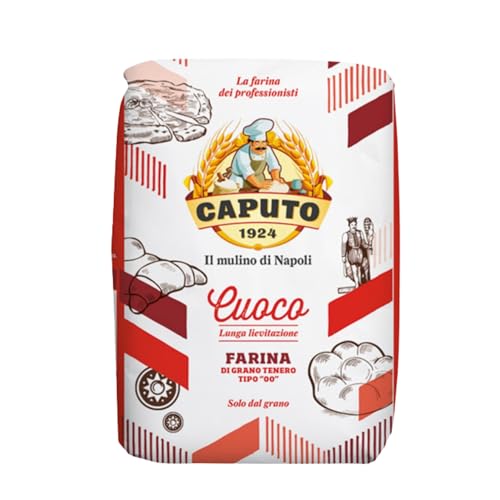 Caputo Cuoco – Harina Italiana Tipo “00”, Para Pizza Napolitana de Larga Fermentación – Distribuido por Laborawi (1kg)