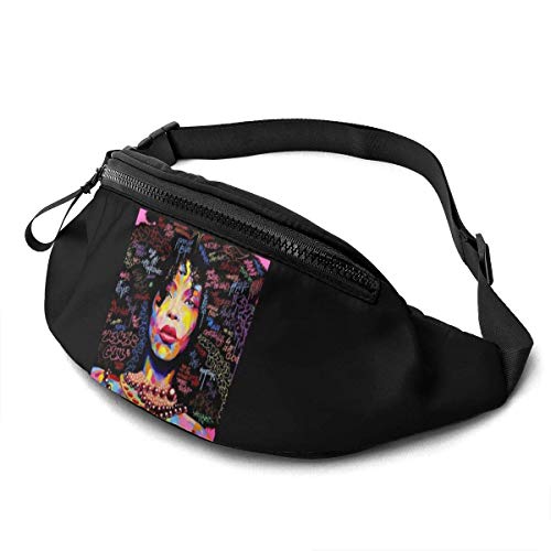XCNGG Bolso de cintura corriente bolso de cintura de ocio bolso de cintura bolso de cintura de moda Erykah Badu Unisex Running Waist Packs Casual Waist Bag Can Hold Small Objects Such As Mobile Phones