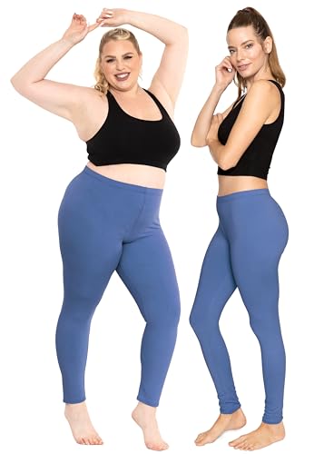 Image of STRETCH IS COMFORT Cotton Capri Leggings, Knee Length Pants, Plus Size