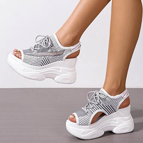 Sandalias deportivas de mujer ajustables para caminar sin cansancio 4