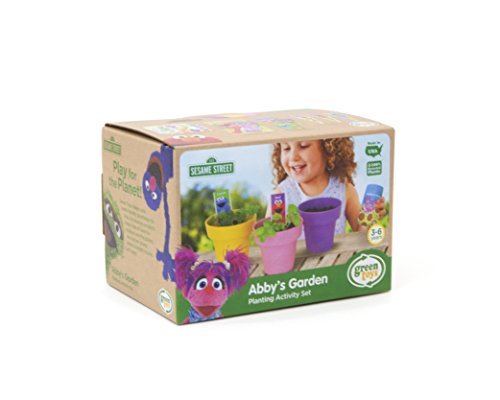 Green Toys Sesame Street Abby's Garden Planting Activity Set - 17 Piece Kids Outdoor Toy Set With Seeds And Stickers. No Bpa, Phthalates, Pvc. Dishwasher Safe, Recycled Plastic, Made In Usa. #TOP2