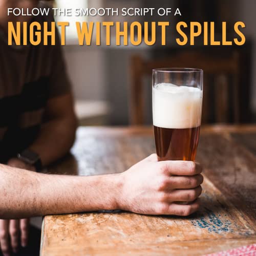 Mighty Mug Untippable Pilsner Glass (Set Of 2), Unbreakable Tritan Hard Plastic, No Spill Smartgrip Technology, Bpa-Free, 24Oz #TOP2