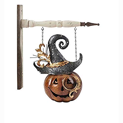 11 Inch Metal Jack O Lantern w/Hat Arrow Replacement by K&K Interiors - Used condition - US$60.83