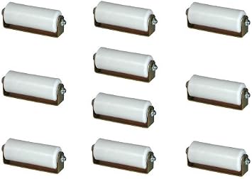 Guide Roller White UHMW Rollers Rubberized Hard Plastic Sliding Gate Roller Guide with Bracket 6" 10 pcs.