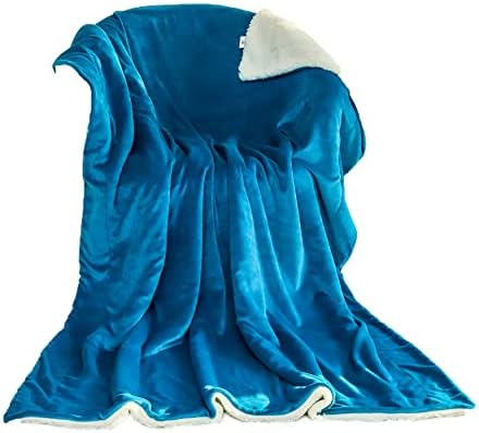 funky gadgets Sherpa Blankets Reversible Fleece Fluffy Blanket Large- Throws for Sofas/Couch Soft Warm 100% Microfiber- Single Bed Throw Over Camping Beds Orange (130cm Width x 150cm Drop)