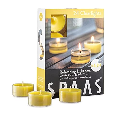 SPAAS Scented Tea Lights Candles in Clear Cups Cover