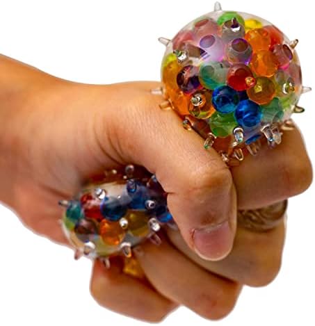 Gifton - DNA Stress Ball Spiky Water Beads - Sensory Toy Stretchy Fidget Pack Anxiety Squeeze Stress Relief Ball Novelty Gift for Boy Girl Kid Men Women Christmas Stocking Filler