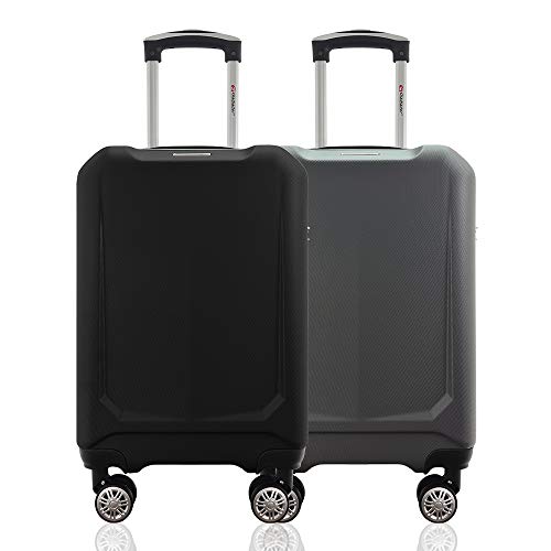 Kit Duas Malas De Bordo Rígidas 360º - Gladiador A6 (Preto e Grafite)