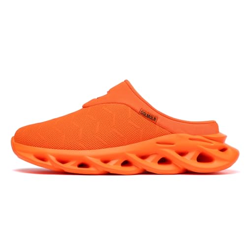 Image of Jakcuz Men Slip On Mules Lightweight Open Back Sneakers Breathable Walking Shoes