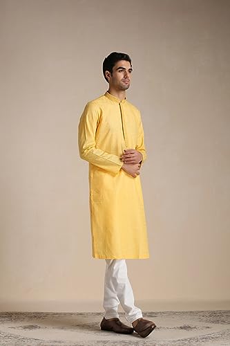 Kurta Pyjama homme coton Manyavar ensemble traditionnel coupe normale - 2