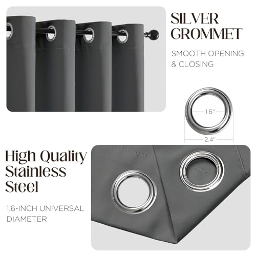 Cortinas de cocina y sala de estar CUCRAF con aislamiento térmico gris 3