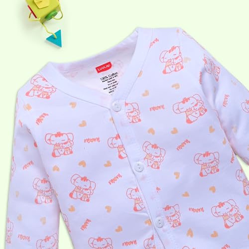 Image of LuvLap Baby Boys & Girls Full Sleeve100% Cotton Jhabla & Pyjama Sets Pack of 2