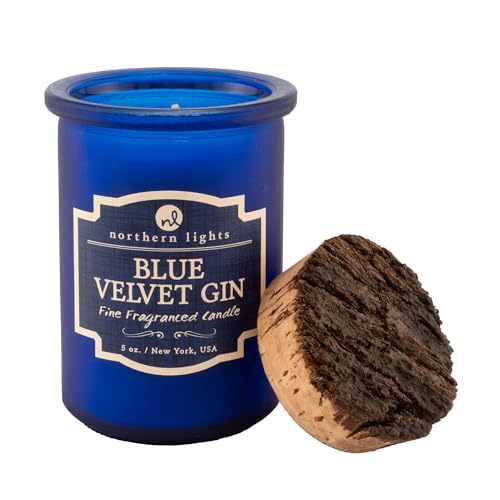Northern Lights Candles, 52612 Blue Velvet Gin Spirit Candle, 5oz 2.75 in x 4.25 in