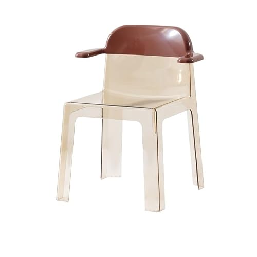 LAPADULA Transparent Dining Chair Nordic Home Armrest Creative Fun Backrest Restaurant Modern Chairs