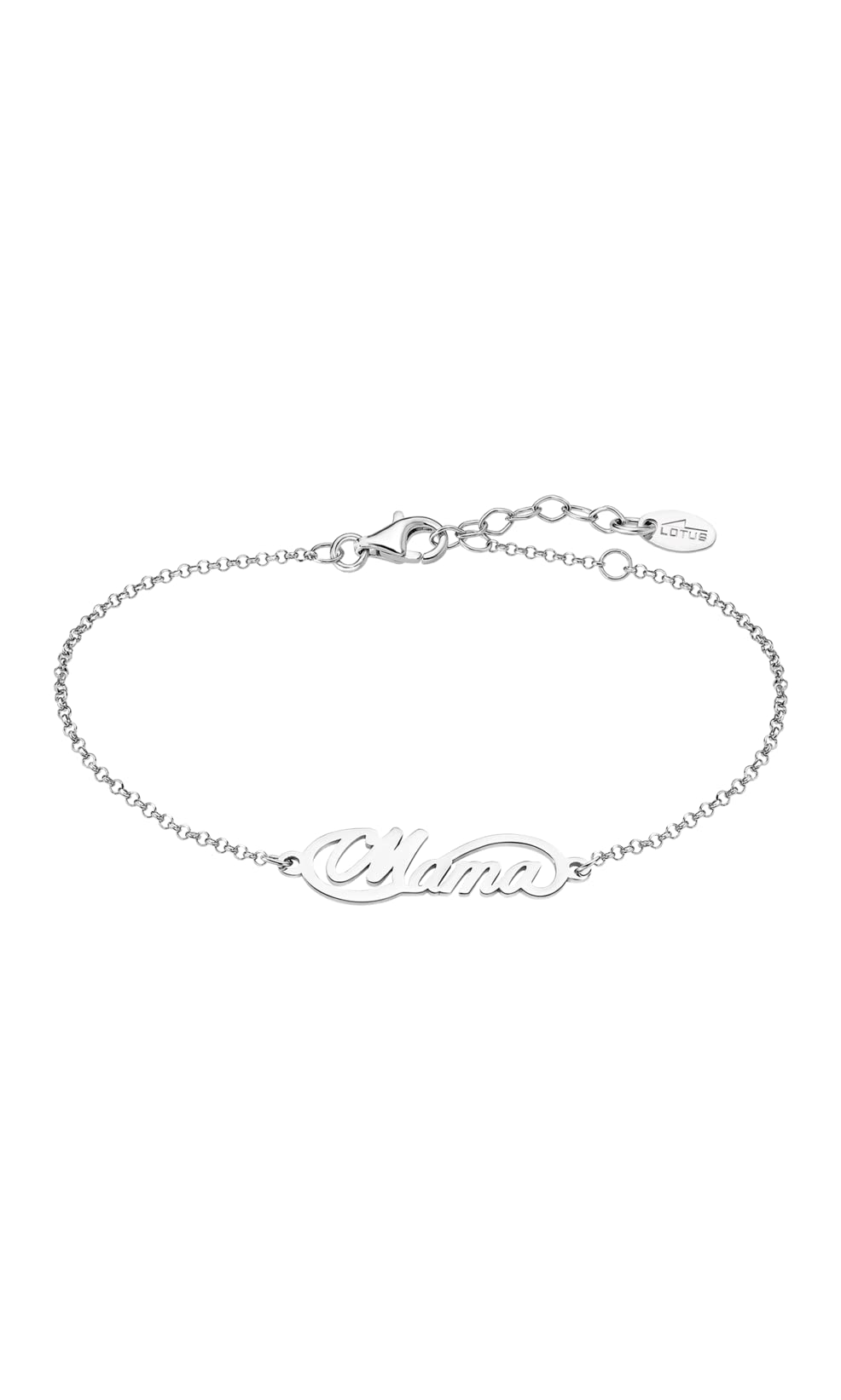 LOTUS SILVER Pulsera Plata Mujer LP3402-​2/​1 de Primera Ley 925 ml Mamá - Sofisticado Brazalete con Pulido y Acabado Refinado 16 cm - Regalo de Cumpleaños - Aniversario - Ocasiones Especiales