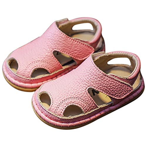 Baby Girls Boys Sandals Infant Toddler Shoes First Walking Shoes Hollow Anti-Slip Rubber Sole Prewalker (Pink, 6 Infant)
