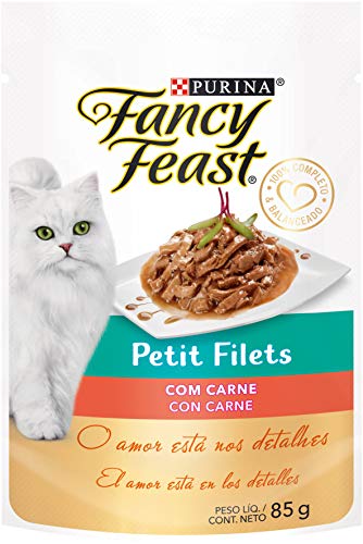 Purina Fancy Feast Nestlé Purina Fancy Feast Ração Úmida Para Gatos Petit Filet Carne 85G