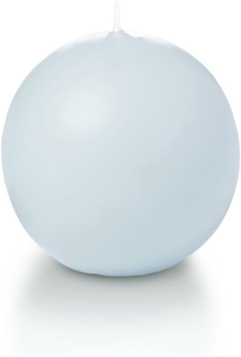 2.8" Ice Blue Sphere/Ball Candles - 3 per pack