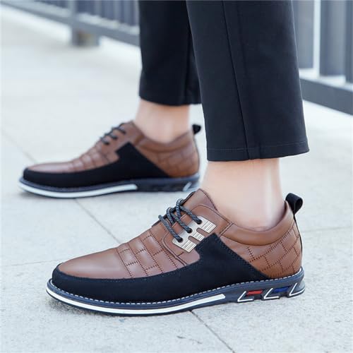Image of Mens Business Casual Loafers Shoes for Male Lace-up Stylish Work Office Working Oxfords