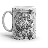 Vintage Metroid Mother Brain Engraving 15 Oz White Ceramic.15 Oz Classic Coffee Mugs, C-handle And...