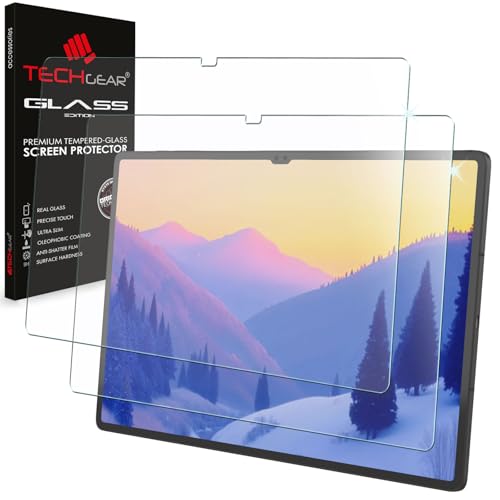 TECHGEAR [2 Piezas] Vidrio Compatible con Samsung Galaxy Tab S8 Ultra 14.6' 2022 (SM-900 / X906) Protector de Pantalla Vidro Templado [Dureza 9H] [Alta Definición][Resistente arañazos] [Sin Burbuja]