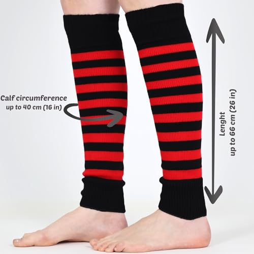 Image of Mysocks Leg Warmers Extra Soft Stylish Fancy Winter 80s Party Dance Neon Long Legwarmers for Women Girls Ladies