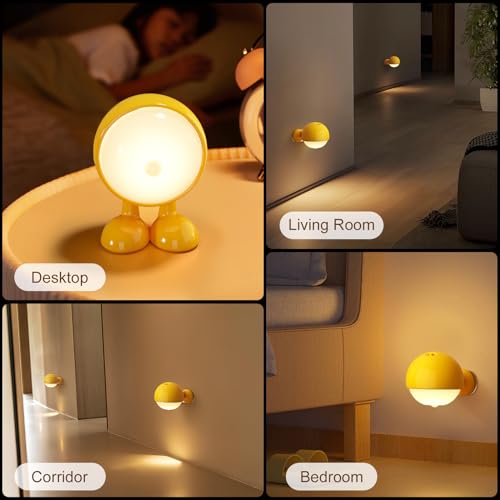 Sensor Lights Indoor,LED Motion Sensor Night Light,Big Eye Rechargeable USB Strong Magnetic Attaction Night Light,Stair Sensor Bedroom - Image 2