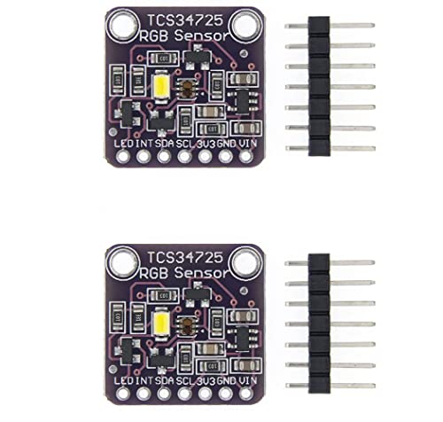 Fasizi Módulo de reconocimiento de sensor de color de luz RGB 2pcs TCS34725 para Arduino
