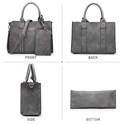 Image of Dasein Women's Designer Handbags Fashion Satchel Handbags Shoulder Bags Top Handle Work Bags w /Belt