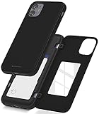 Goospery iPhone 11 Wallet Case with Card Holder, Protective Dual Layer Bumper Phone Case (Black) IP11-MDB-BLK
