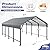 JY QAQA 12 x 20 ft Metal Carport Kits with Galvanized Steel Roof, Heavy Duty Metal Carport Canopy, Outdoor Car Tent Metal Garage Shelter for Car, SUV, Truck and Boats