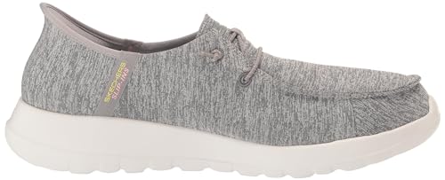 Skechers Women's Hands Free Slip-Ins Go Walk Joy Moc Toe Casual Shoe, Light Gray, 10 US