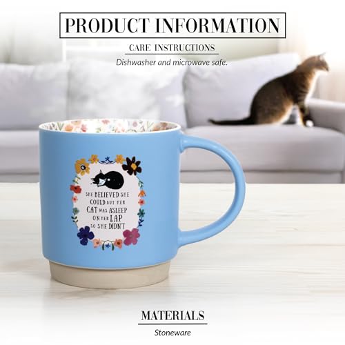 Mug de cerámica con diseño de gato y capacidad 18 oz miniatura 2
