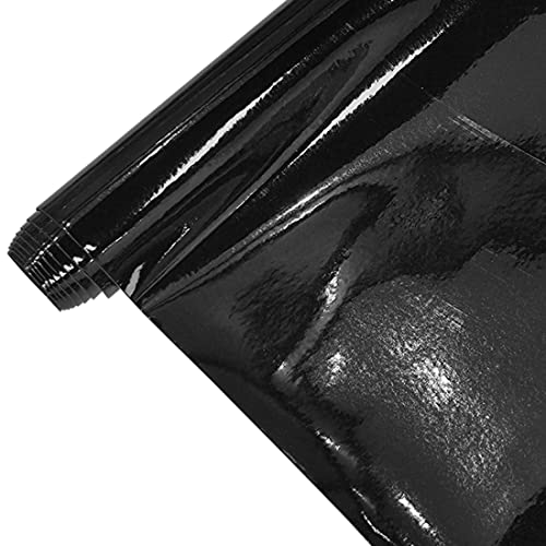 Rouleau de vinyle noir brillant effet miroir 30 x 135 cm haut de gamme