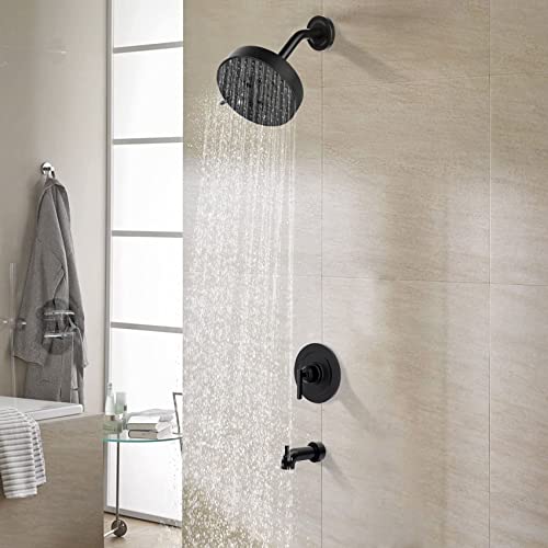 T2901Bl Black Shower Handle Compatible With Moen T2901Bl Trim Kit, Black Shower Valve Trim Kit, Matte Black Shower Valve Suitable For All Styles Of Bathrooms, Easy To Install, Lifetime Warranty #TOP6