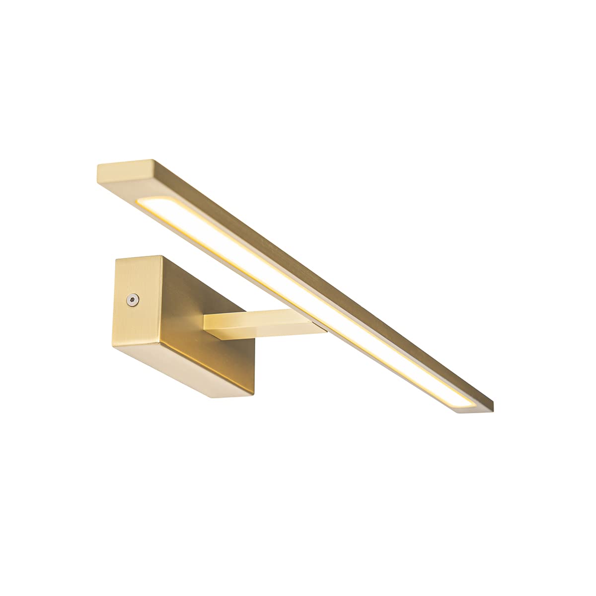Qazqa led Design Wandleuchte, Wandlampe - Jerre - Gold, inkl. 22W integrierter LED, 2700K, warmweiß, 62cm, IP44, Ideal als Badezimmerlampe und