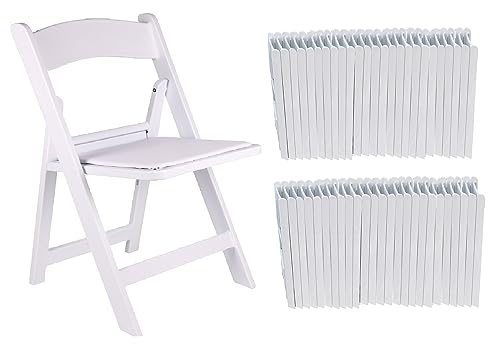 Image of BTEXPERT 50 Pack Resin Folding Chair Vinyl Padded Seat 1000lb Weight Capacity Indoor Outdoor Lightweight Set for Home Event Party Picnic Kitchen Dining Church School Weddings