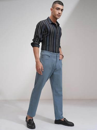 Image of Highlander Men's Casual Trousers| Relaxed Fit | Perfect for Casual Outings,Travel & Work Wear