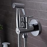 IMEX - Ducha Bidet Agua Fría y Caliente Color Cromado | Grifo Bidet Empotrado para WC | Ducha Higiénica Monomando para Inodoro | Grifería Sustituto de Bidé | Serie Munich